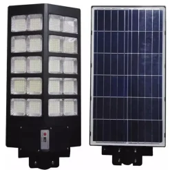 FARO LED LAMPIONE STRADALE CON PANNELLO SOLARE 1000 W CREPUSCOLARE CON STAFFA