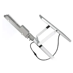 FARO LED LAMPIONE STRADALE 60W LUCE FREDDA CON PANNELLO SOLARE E STAFFA FB660