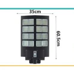 FARO LED LAMPIONE STRADALE 900W PANNELLO SOLARE SENSORE CREPUSCOLARE IP67 LED-8471