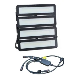 FARO LED MODULARE 200 WATT NERO PROIETTORE DA ESTERNO LUCE FREDDA 6000K IP65 EL-200W-F