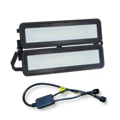 FARO LED MODULARE 100 WATT NERO PROIETTORE DA ESTERNO LUCE FREDDA 6000K IP65 EL-100W-F