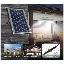 FARO LED PANNELLO SOLARE PLAFONIERA LAMPADA 200W A SOSPENSIONE 156LED LAMPADARIO