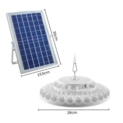 FARO LED PANNELLO SOLARE PLAFONIERA LAMPADA 200W A SOSPENSIONE 156LED LAMPADARIO