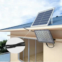 FARO LED PANNELLO SOLARE 200W LUCE FREDDA TELECOMANDO INDICATORE CARICA TK08-200W