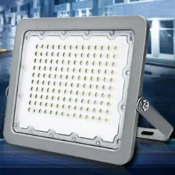FARO LED PROIETTORE 50W PER ESTERNO GRIGIO IP65 LUCE 6500K 4000K 3000K FS50W