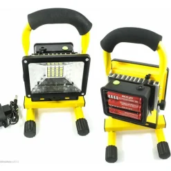 FARO LED RICARICABILE 30W BATTERIE SOSTTUIBILI IMPERMEABILE LUCE BIANCA LAVORO