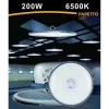 FARO LED SLIM INDUSTRIALE 200W UFO LAMPADA RIFLETTORE IP65 LUCE FREDDA HE02-200W