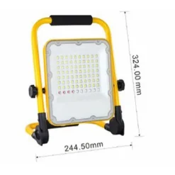 FARO LED SLIM SMD 50W RICARICABILE PORTATILE STAFFA DA ESTERNO LUCE 6500K MG-50