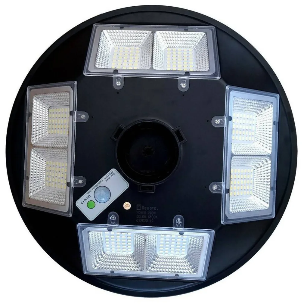 FARO LED SOLARE LAMPIONE CON SENSORE DI MOVIMENTO 200 WATT + PALO TY-200
