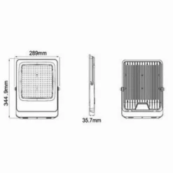 FARO LED ULTRA SLIM 200W ESTERNO IP65 ORIENTABILE LUCE 3000K 6500K 4000K JR-200W