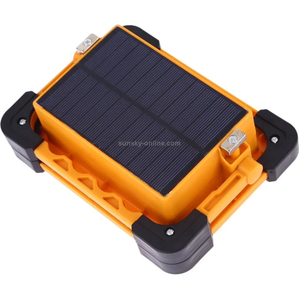 FARO LUCE A LED SPOTLIGHT RICARICABILE CON PANNELLO SOLARE PORTATILE 30W 1500LMN