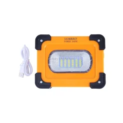 FARO LUCE A LED SPOTLIGHT RICARICABILE CON PANNELLO SOLARE PORTATILE 30W 1500LMN