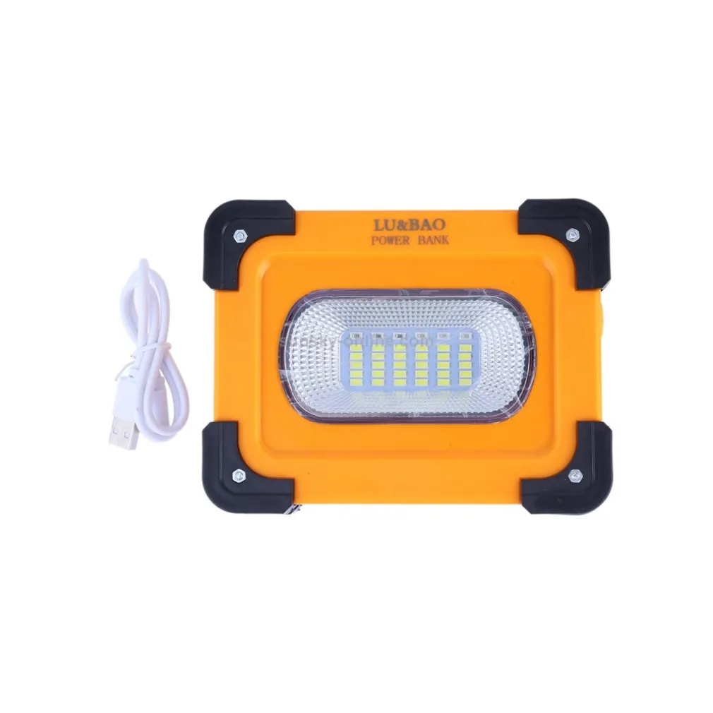 FARO LUCE A LED SPOTLIGHT RICARICABILE CON PANNELLO SOLARE PORTATILE 30W 1500LMN