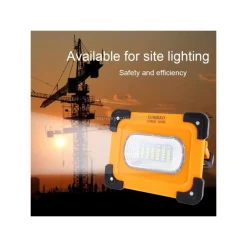 FARO LUCE A LED SPOTLIGHT RICARICABILE CON PANNELLO SOLARE PORTATILE 30W 1500LMN