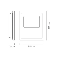 FARO PROFESSIONALE A LED 5730 PER ESTERNO IP65 IMPERMEABILE WISDOM 100W SLIM