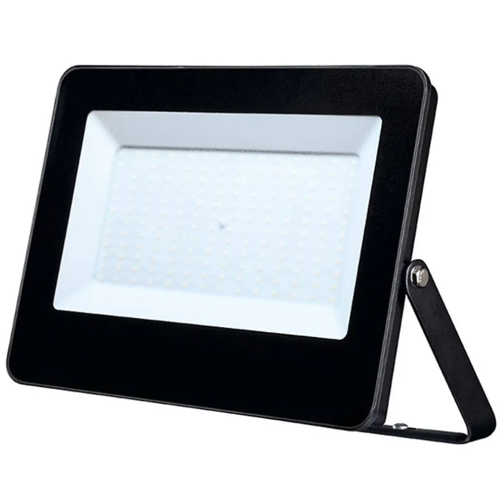 FARO PROIETTORE A LED 200W NERO LUCE FREDDA 6000K PER ESTERNO IP66 9000 LUMEN