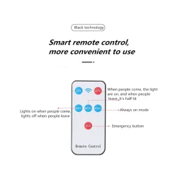 FARO PROIETTORE CON PANNELLO SOLARE SENSORE MOVIMENTO TELECOMANDO 128 LED 6 COB