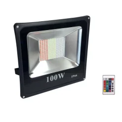 FARO PROIETTORE LED 100W RGB MULTICOLORE DA ESTERNO IP66 220V TELECOMANDO 87684