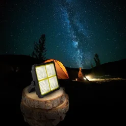 FARO PROIETTORE RICARICABILE PANNELLO SOLARE 200 W USB POWER BANK IP65 S18B-200W