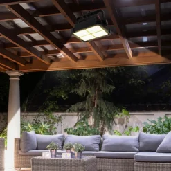 FARO PROIETTORE RICARICABILE PANNELLO SOLARE 200 W USB POWER BANK IP65 S18B-200W