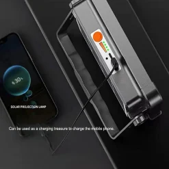 FARO PROIETTORE RICARICABILE PANNELLO SOLARE 200 W USB POWER BANK IP65 S18B-200W