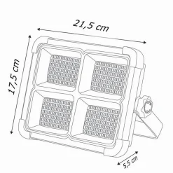 FARO PROIETTORE RICARICABILE PANNELLO SOLARE 200 W USB POWER BANK IP65 S18B-200W