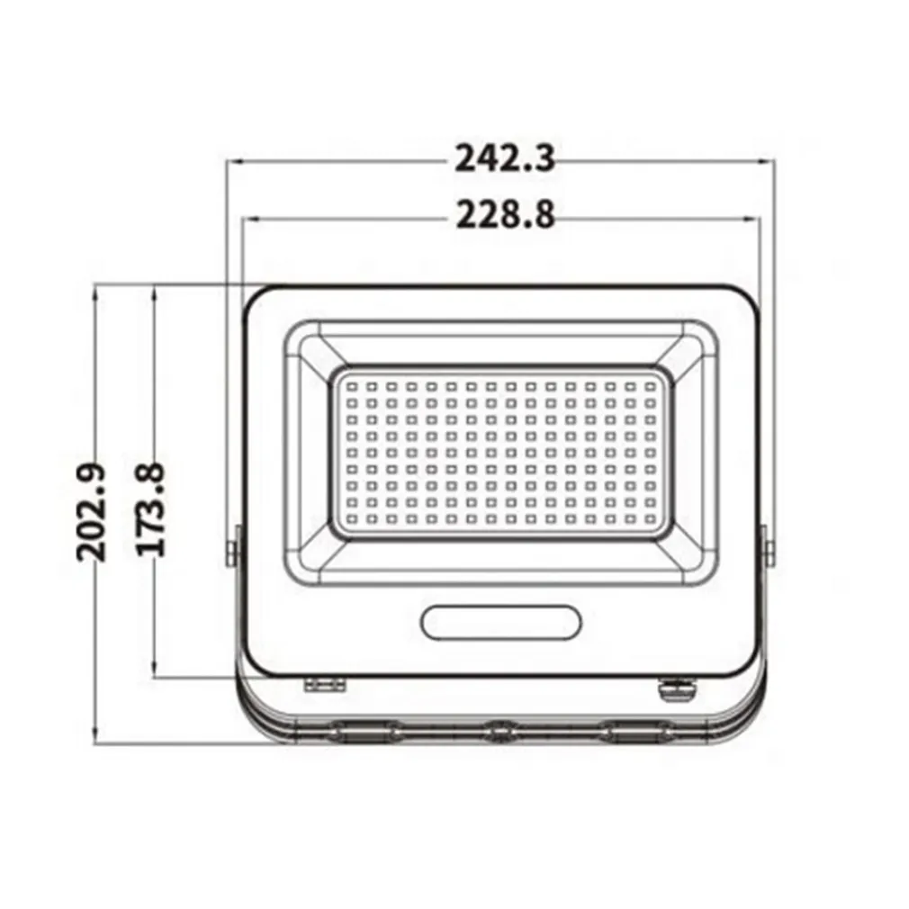FARO PROIETTORE SMD LED FLOODLIGHT 100W SLIM IP65 NERO LUCE 3000K 4000K 6500K EK05-100W-N