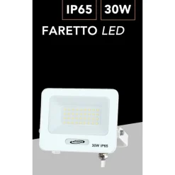 FARO PROIETTORE SMD LED FLOODLIGHT 30 W SLIM IP65 LUCE 3000K 4000K 6500K EK05-30W