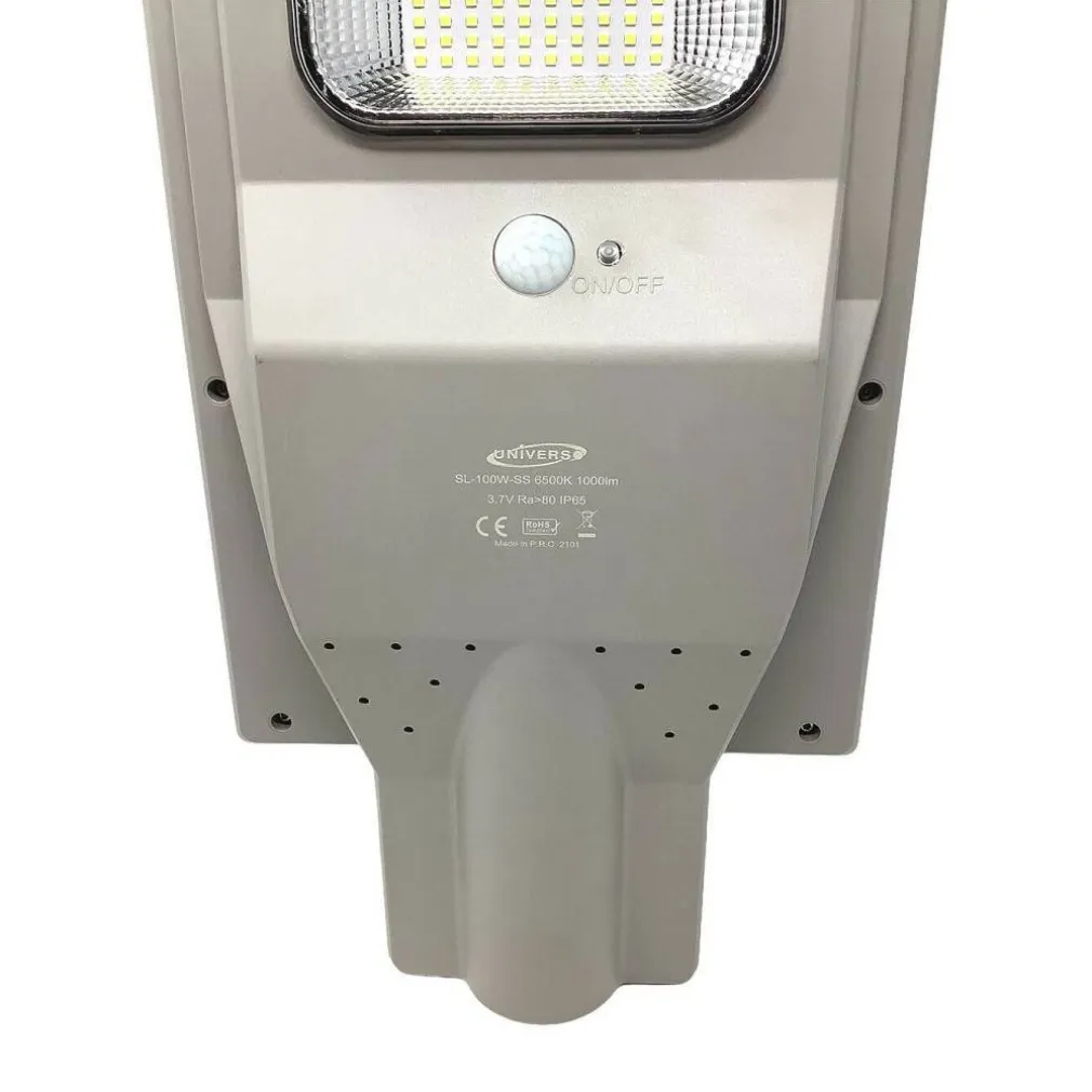 FARO STRADALE LED LAMPIONE SOLARE 150W LUCE 6500K SENSORE MOVIMENTO SL-150W-SS