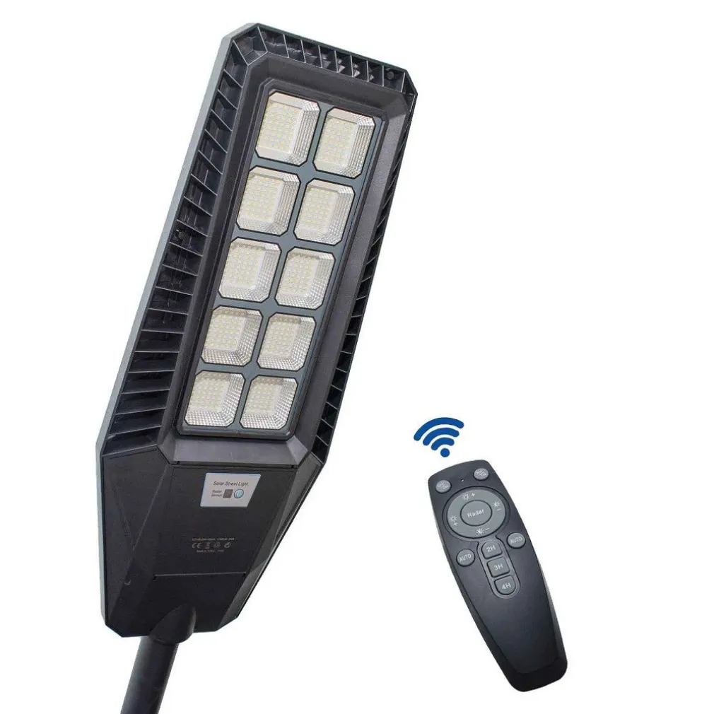 FARO STRADALE SOLARE LED 170 W SENSORE CREPUSCOLARE IP65 PANNELLO FOTOVOLTAICO