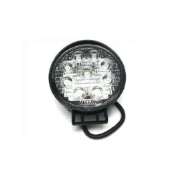 FARO SUPPLEMENTARE PROFONDITA' AUTO FUORISTRADA 12V TONDO 9 LED 27W 6000K IP68