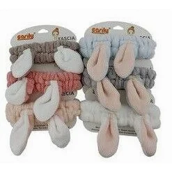 FASCIA CAPELLI DOCCIA SHAMPOO ASCIUGAMANO SPUGNA FIOCCO ORECCHIE CONIGLIO 69505