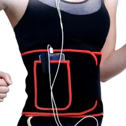 FASCIA CORSETTO LOMBARE ORTOPEDICO ELASTICO + TASCA PORTACELLULARE COLORE ROSSO