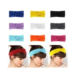 FASCIA ELASTICA FIOCCO ANNODATA FERMA CAPELLI TESSUTO CERCHIETTO FRONTINO