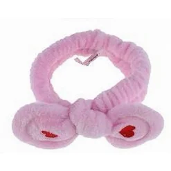FASCIA PER CAPELLI DOCCIA SHAMPOO TRUCCO IN SPUGNA FIOCCO CUORI 3 COLORI 59785