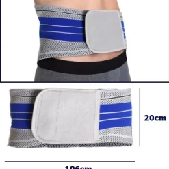 FASCIA POSTURALE SCHIENA SUPPORTO REGOLABILE A STRAPPO TUTORE LOMBARE BLU