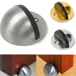 FERMAPORTA FERMA PORTA SEMI CIRCOLARE IN METALLO CON GOMMA ANTIGRAFFIO