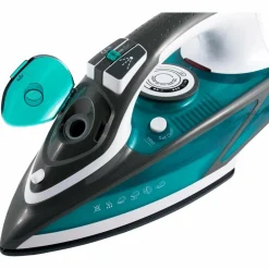 FERRO DA STIRO A VAPORE CON PIASTRA IN CERAMICA 2200W SERBATOIO 450ML MANICO ANTISCIVOLO