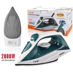 FERRO DA STIRO A VAPORE STEAM IRON 2000W 200ML LI-266A AUTOPULENTE IMPUGNATURA ERGONOMICA