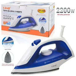 FERRO DA STIRO A VAPORE 2200W ANTICALCARE RESISTENTE PIASTRA IN ACCIAIO JT-226