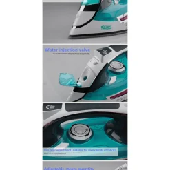 FERRO DA STIRO A VAPORE 2000W CON PIASTRA IN CERAMICA STEAM IRON ANTICALCARE