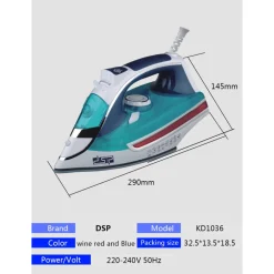 FERRO DA STIRO A VAPORE 2000W CON PIASTRA IN CERAMICA STEAM IRON ANTICALCARE