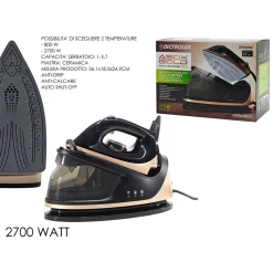 FERRO DA STIRO CON CALDAIA 2700W SERBATOIO 1,1LT PIASTRA IN CERAMICA TECNOLOGIA ECO SYSTEM
