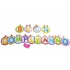 FESTONE SCRITTA BUON COMPLEANNO TONDE CANDELA COLORATE 3MT CARTA COMPLEANNI PARTY