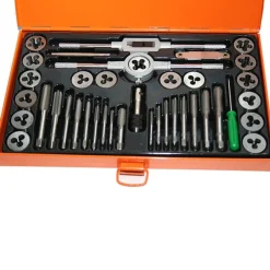 FILIERA 40 PZ FILIERE MASCHI E FEMMINE X FILETTATURA FERRO IN VALIGETTA