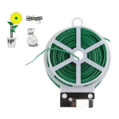 FILO DI FERRO PLASTIFICATO ANIMA DI FERRO PER GIARDINO GIARDINAGGIO 20 MT 90131