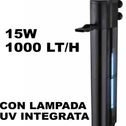 FILTRO INTERNO PER ACQUARIO ACQUARI ACQUA PESCI 15 W 1000 L/H WP-1510F UV