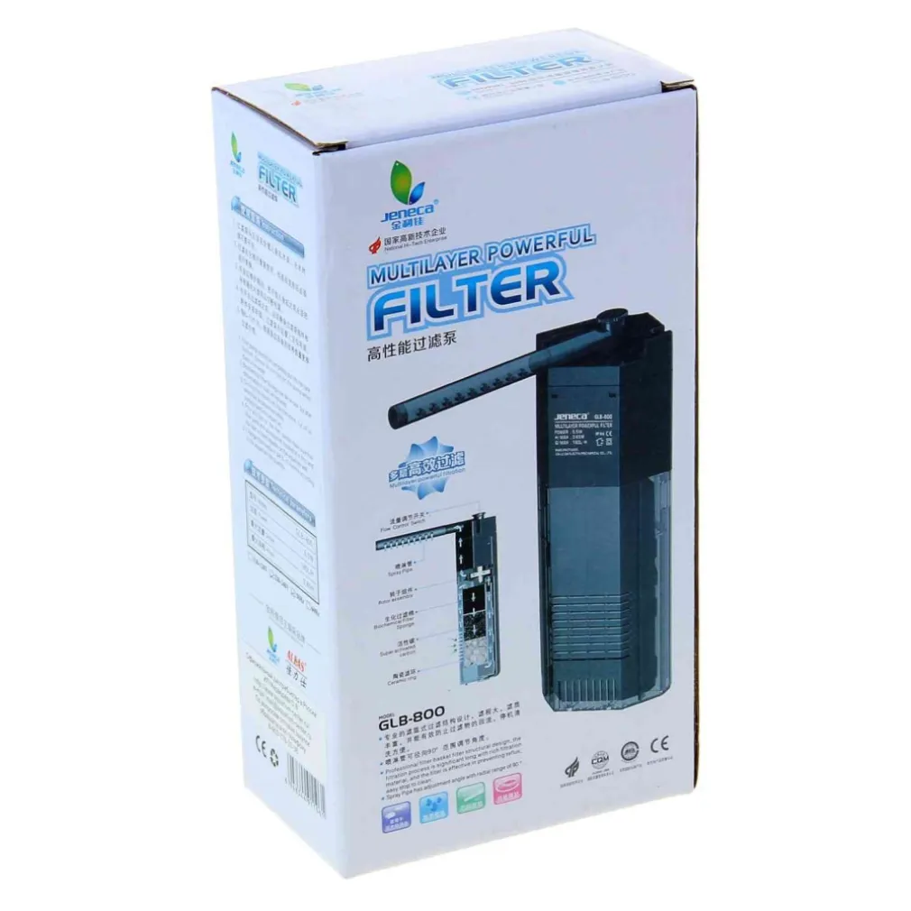 FILTRO POMPA PER ACQUARIO INTERNO GOCCIOLATOIO ACQUA DOLCE JENECA GLB-800