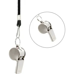 FISCHIETTO IN ACCIAIO CON CORDINO PER ALLENATORI ARBITRI BAGNINI PALLACANESTRO