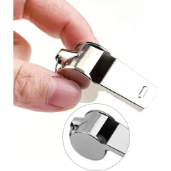 FISCHIETTO IN ACCIAIO CON CORDINO PER ALLENATORI ARBITRI BAGNINI PALLACANESTRO